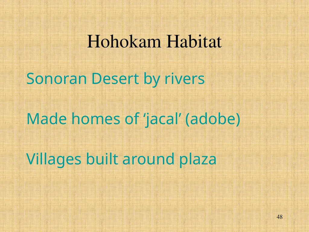 The Mogollon, the Anasazi, and the Hohokam - slide 48 of 62