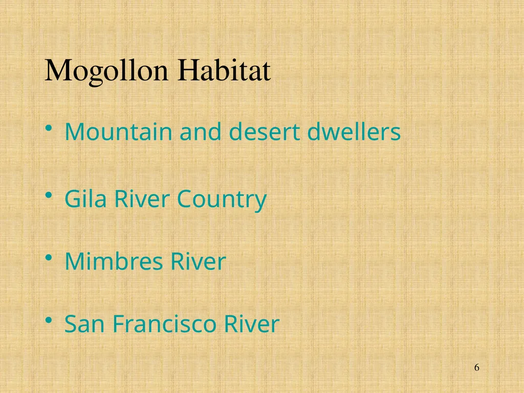 The Mogollon, the Anasazi, and the Hohokam - slide 6 of 62