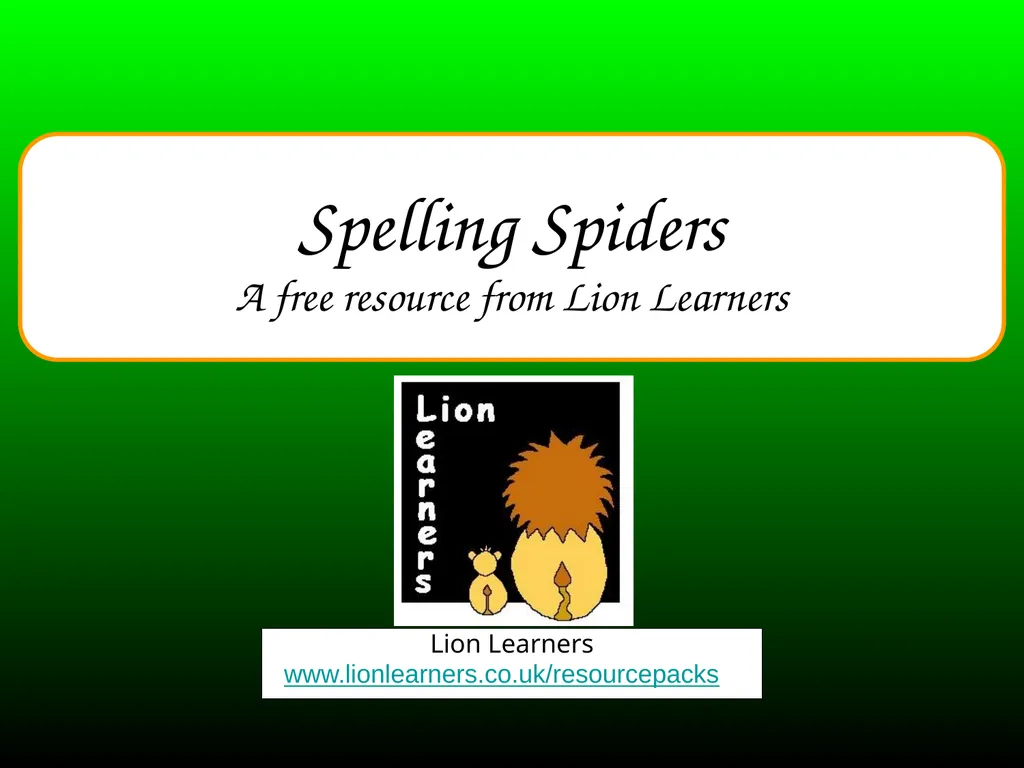 Spelling Spiders Spelling Spiders Missing Letters - slide 2 of 17