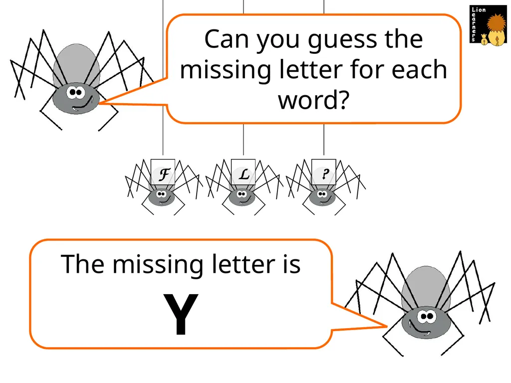 Spelling Spiders Spelling Spiders Missing Letters - slide 8 of 17