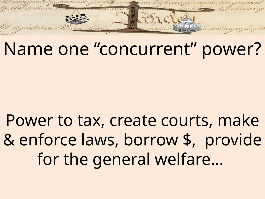Federalism: Federal, state and local governments - slide 38 of 45