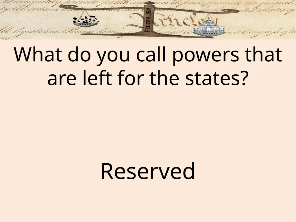 Federalism: Federal, state and local governments - slide 36 of 45