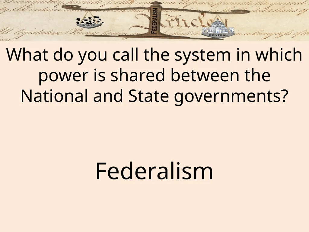 Federalism: Federal, state and local governments - slide 33 of 45