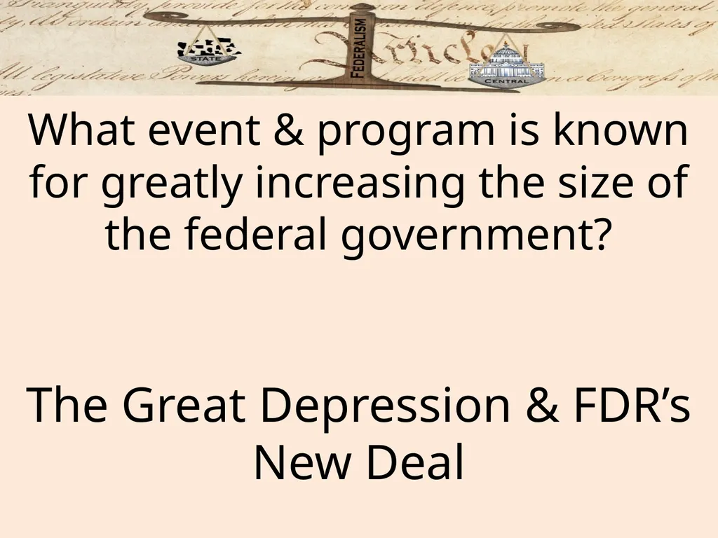 Federalism: Federal, state and local governments - slide 44 of 45