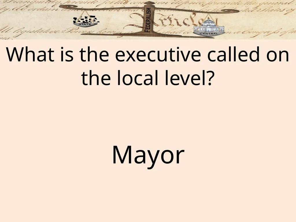 Federalism: Federal, state and local governments - slide 43 of 45