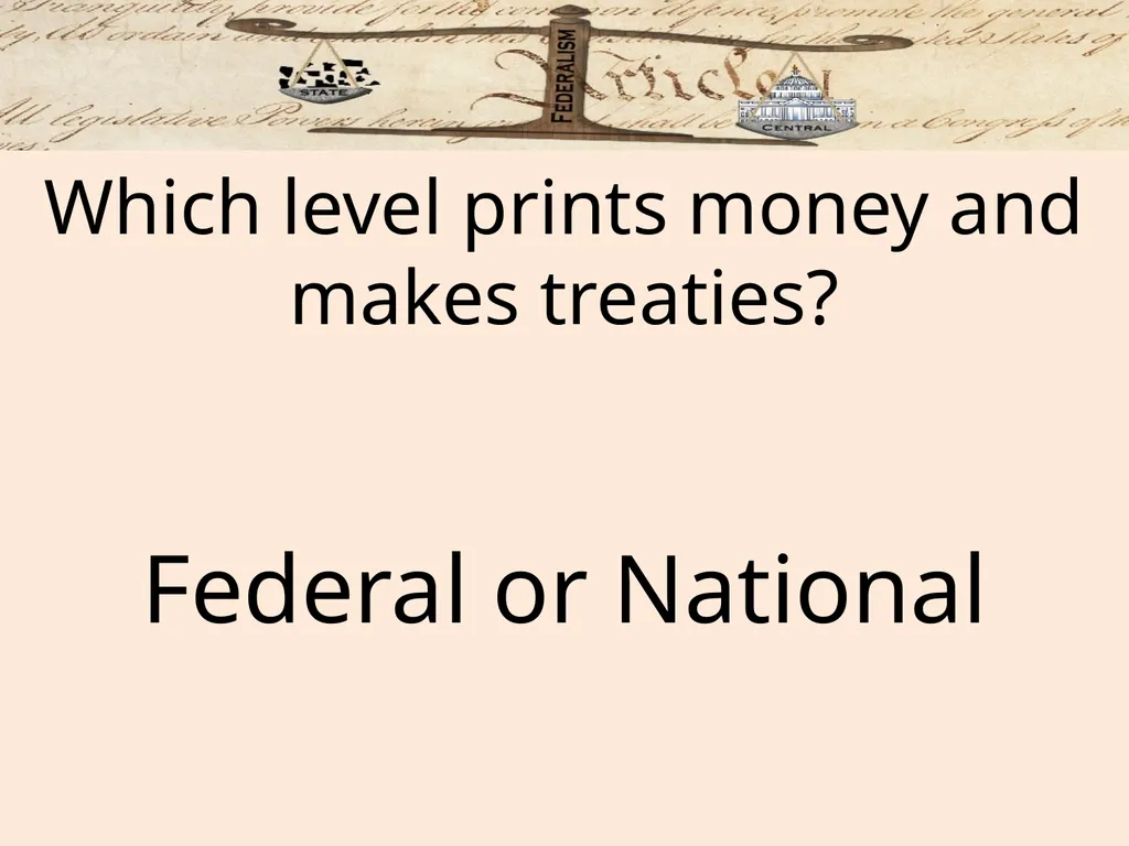 Federalism: Federal, state and local governments - slide 41 of 45