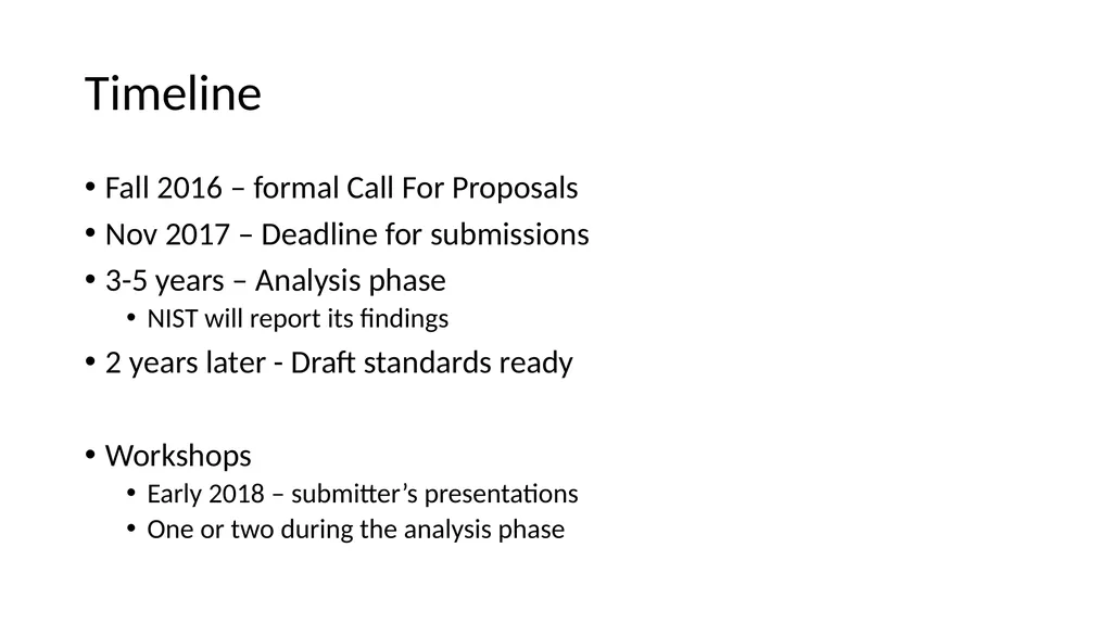 So what? Objectives Examine quantum-resistant - slide 5 of 15