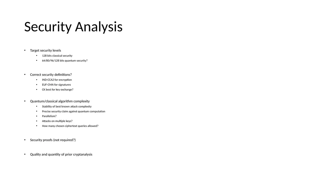 So what? Objectives Examine quantum-resistant - slide 11 of 15