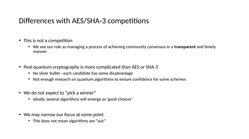 So what? Objectives Examine quantum-resistant - slide 6 of 15
