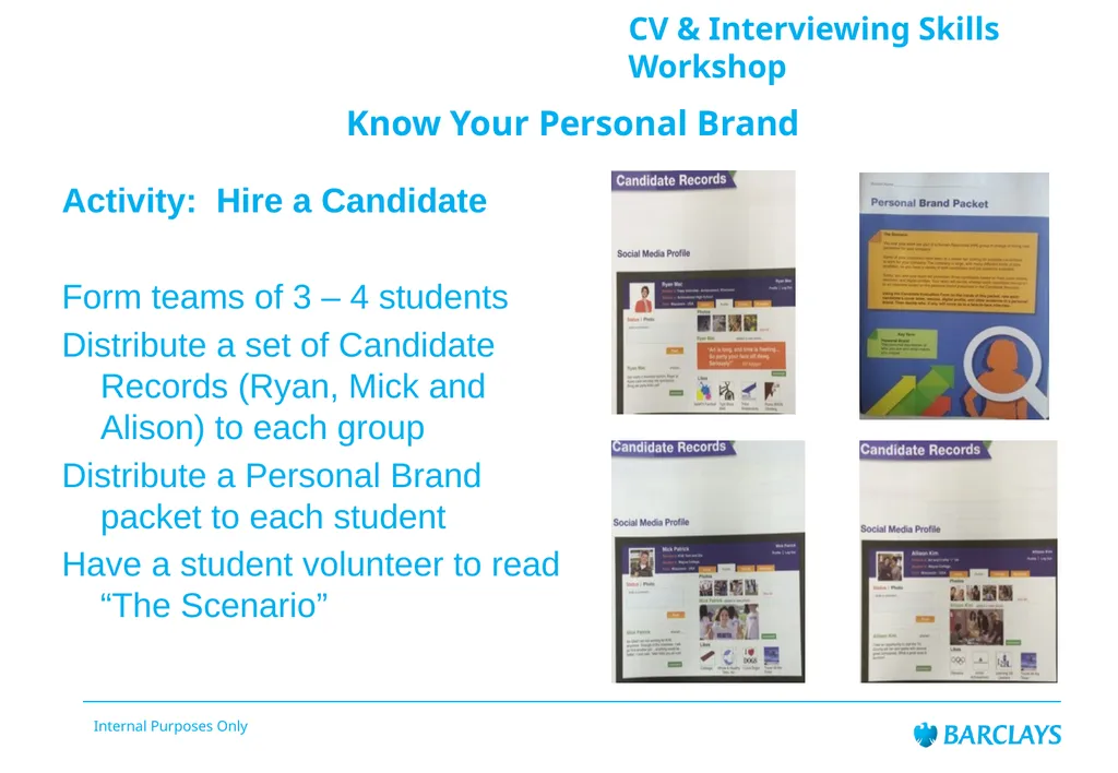 Barclays Internal Audit LifeSkills Event CV & - slide 10 of 43