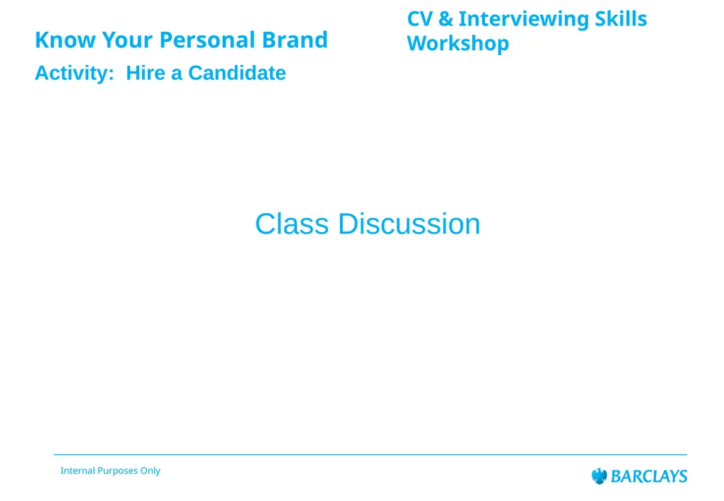 Barclays Internal Audit LifeSkills Event CV & - slide 13 of 43