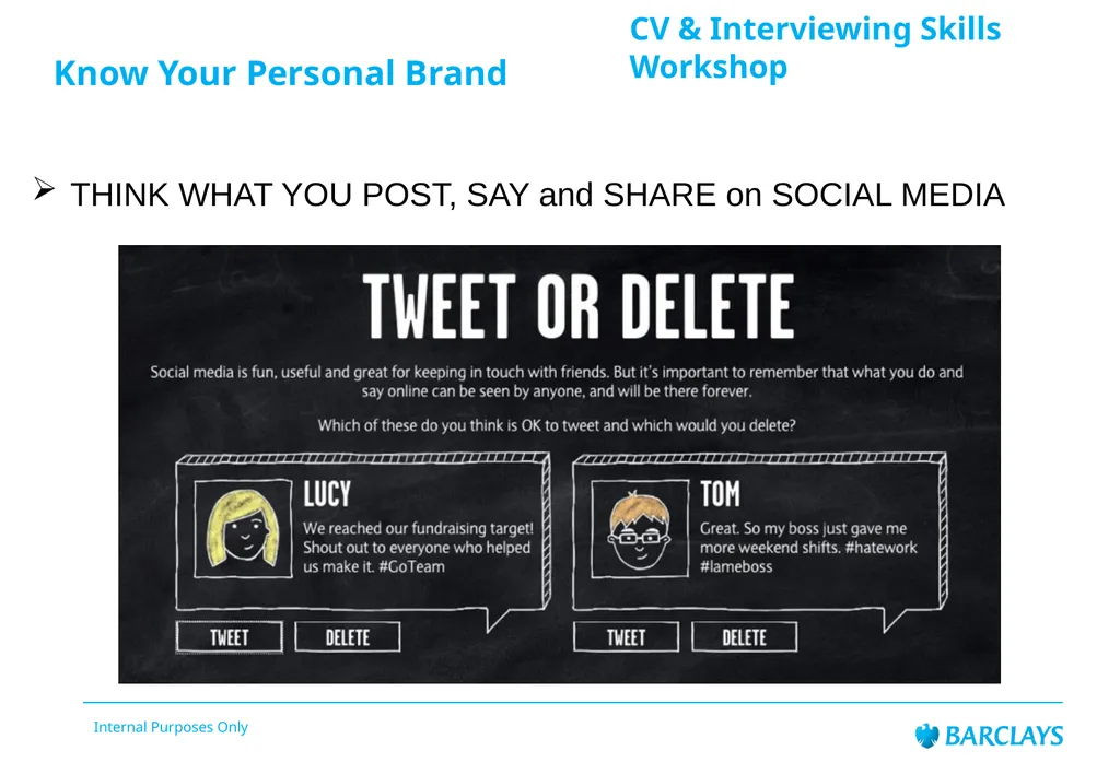Barclays Internal Audit LifeSkills Event CV & - slide 14 of 43