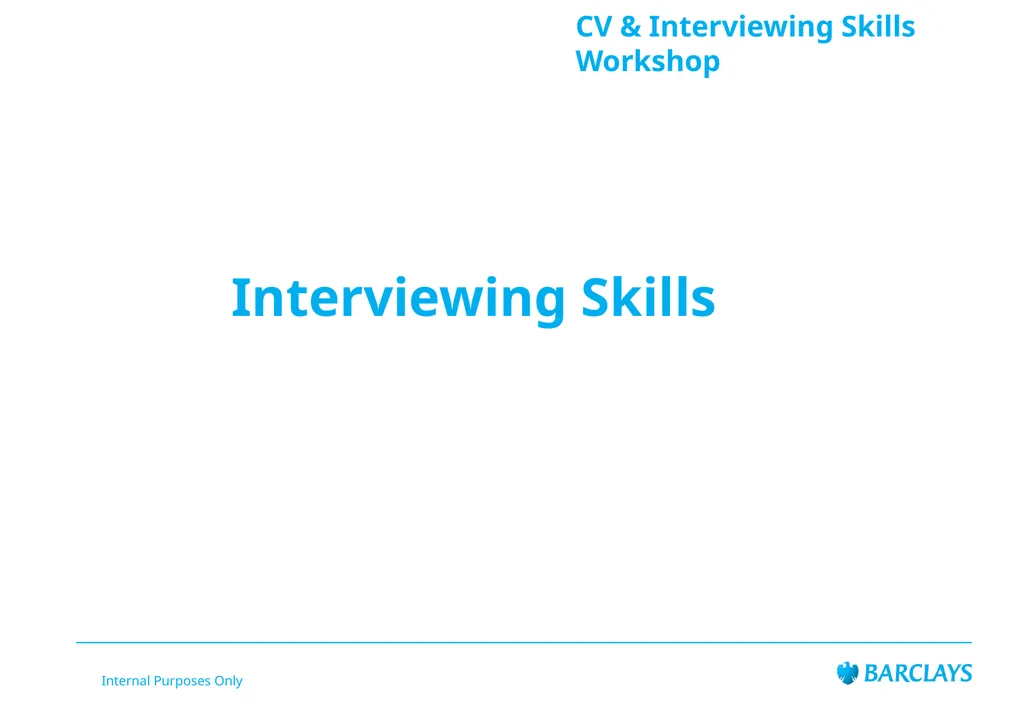 Barclays Internal Audit LifeSkills Event CV & - slide 23 of 43