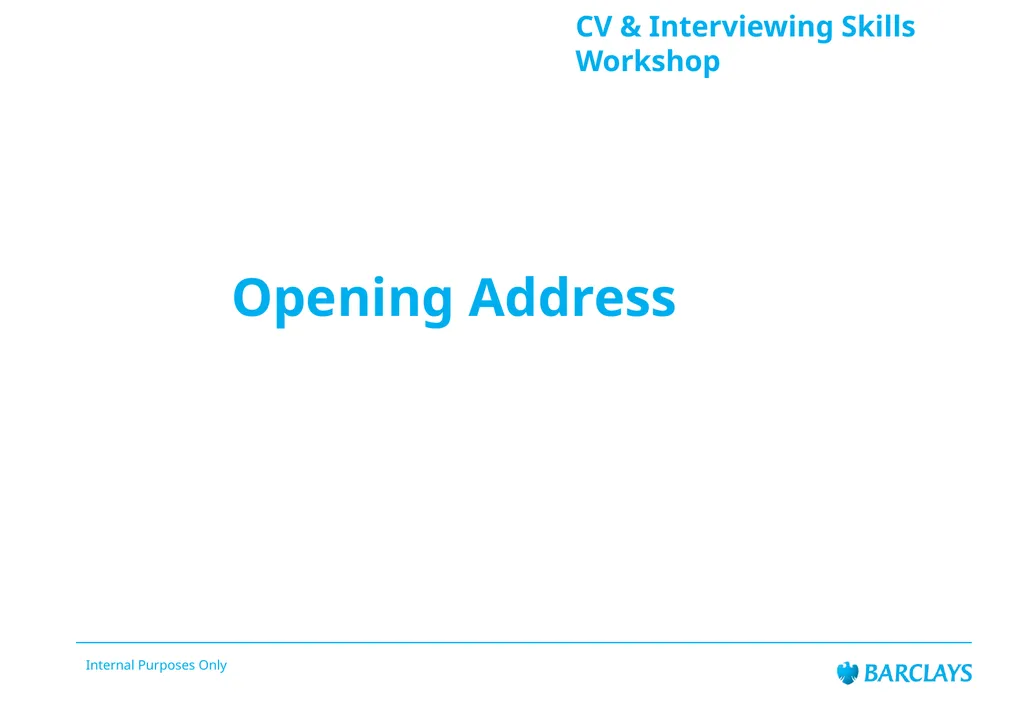 Barclays Internal Audit LifeSkills Event CV & - slide 4 of 43