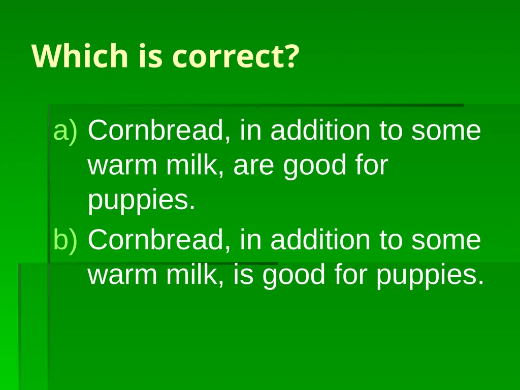 Subject/Verb Agreement A singular subject needs a - slide 29 of 73