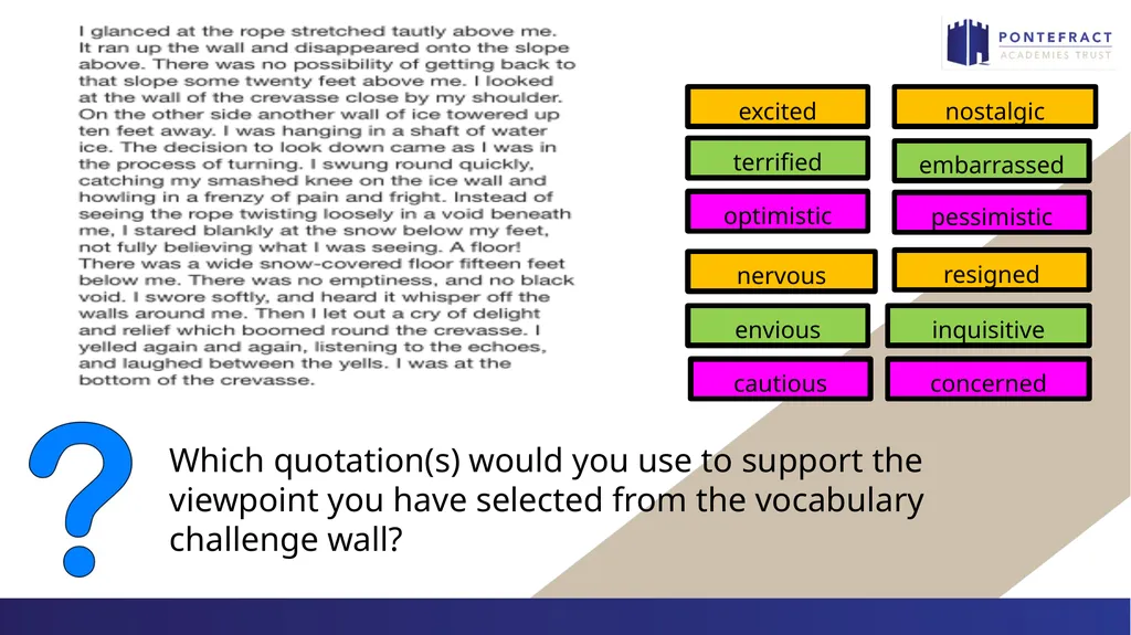 Question 4 focus Language Paper 2 Please have your - slide 10 of 18