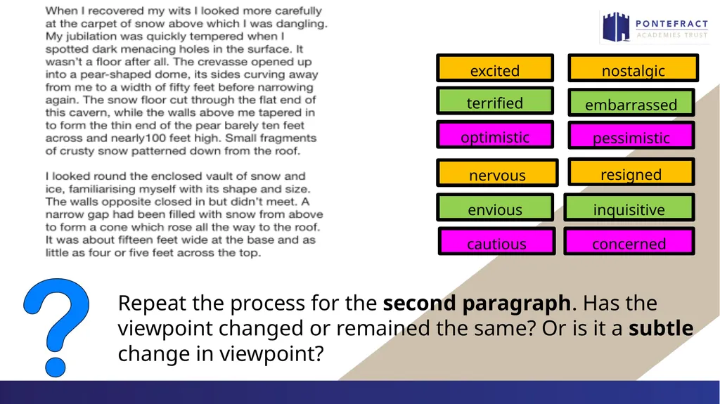 Question 4 focus Language Paper 2 Please have your - slide 11 of 18