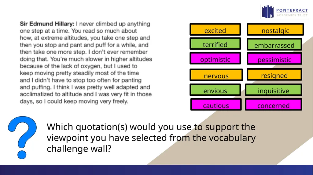 Question 4 focus Language Paper 2 Please have your - slide 13 of 18