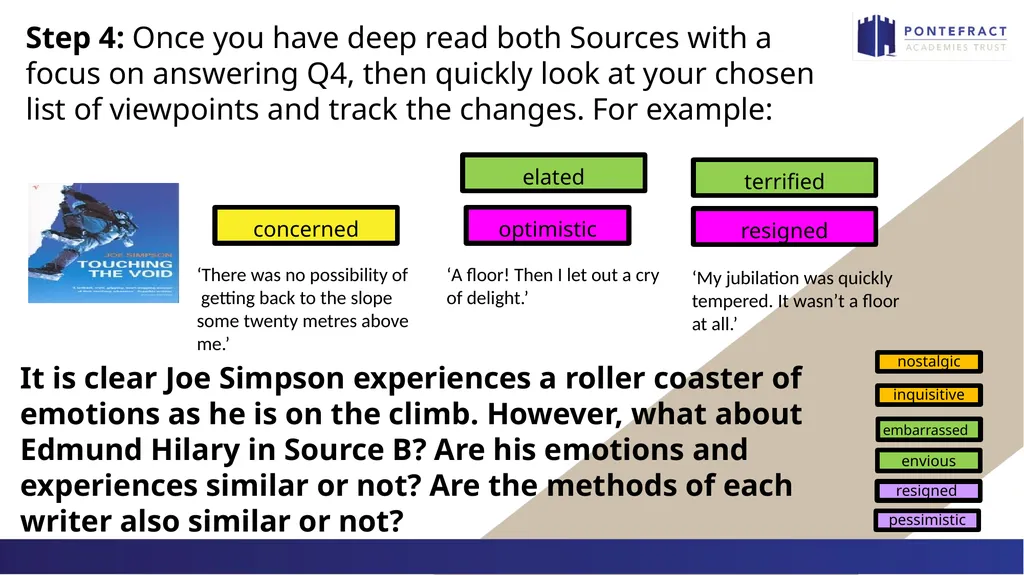 Question 4 focus Language Paper 2 Please have your - slide 15 of 18