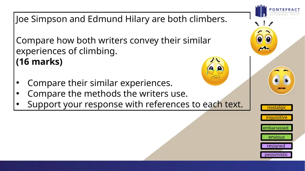 Question 4 focus Language Paper 2 Please have your - slide 8 of 18