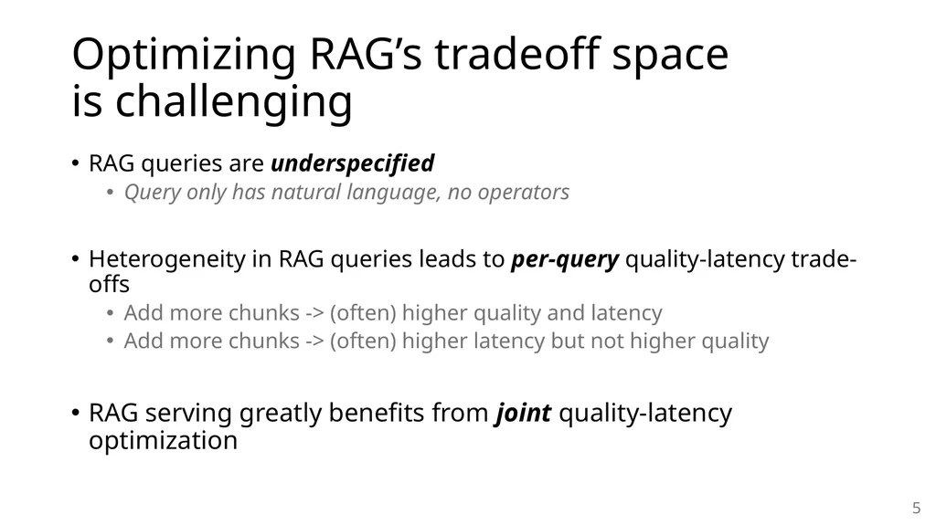METIS: Fast Quality-Aware RAG Systems with - slide 5 of 17