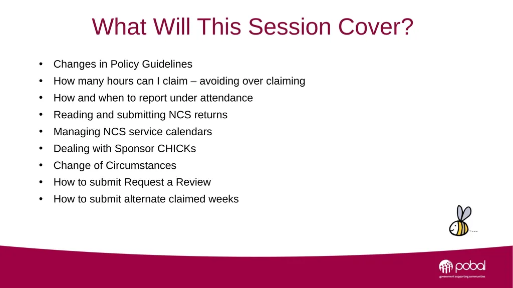 NCS Training September 2024 What Will This Session - slide 2 of 29