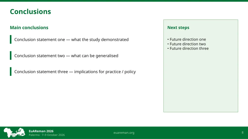 Presentation Title Goes Here A. Author¹* · B. - slide 8 of 9