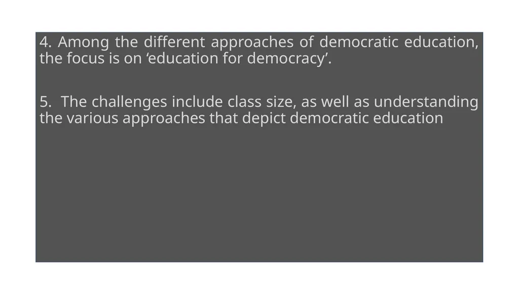 ASSESSING DEMOCRATIC EDUCATION PRACTICES IN THE - slide 10 of 12