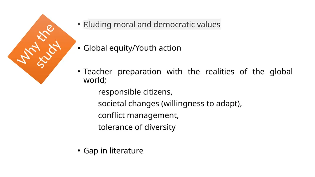 ASSESSING DEMOCRATIC EDUCATION PRACTICES IN THE - slide 3 of 12