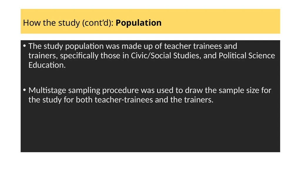 ASSESSING DEMOCRATIC EDUCATION PRACTICES IN THE - slide 8 of 12