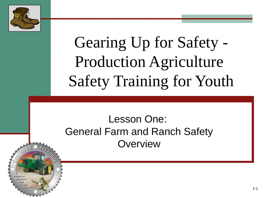 1-1 Gearing Up for Safety - Production Agriculture - slide 1 of 22