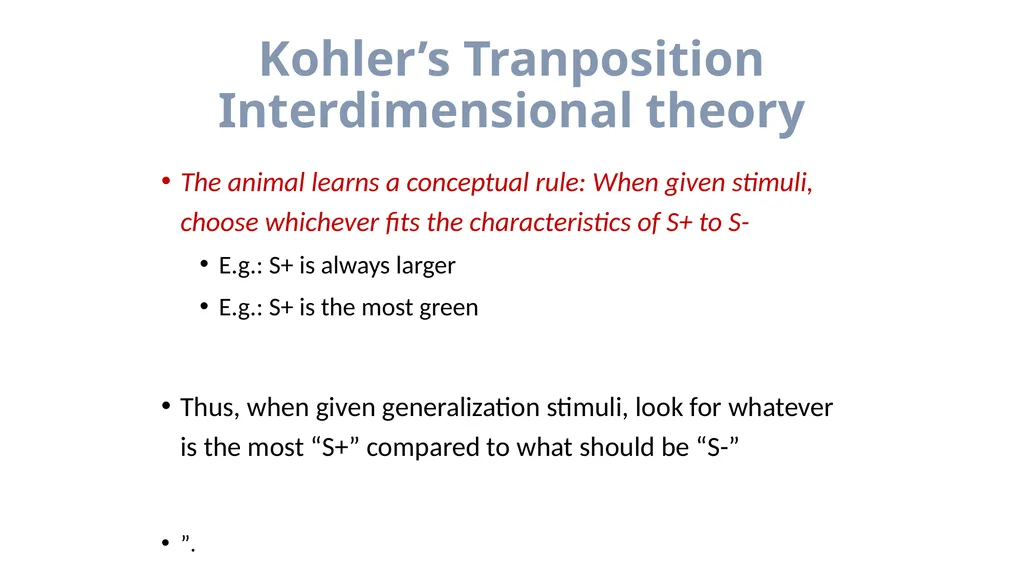 Stimulus Control Stimulus Control of Behavior - slide 25 of 57