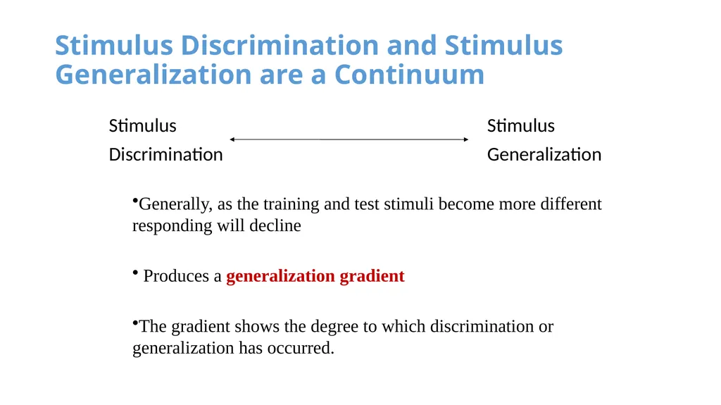 Stimulus Control Stimulus Control of Behavior - slide 12 of 57