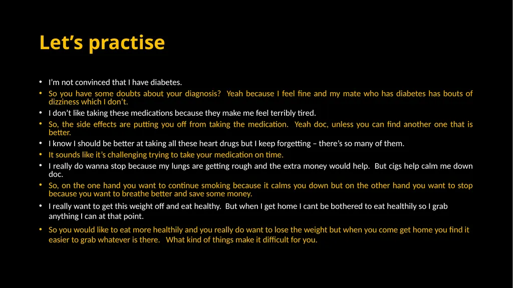 Mini Motivational Interviewing in the 10 minute - slide 26 of 38