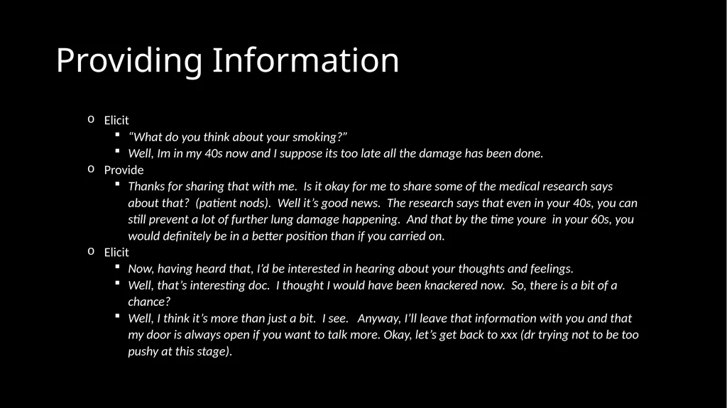 Mini Motivational Interviewing in the 10 minute - slide 31 of 38