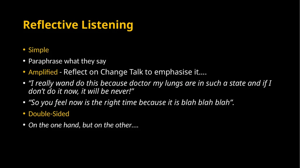 Mini Motivational Interviewing in the 10 minute - slide 25 of 38