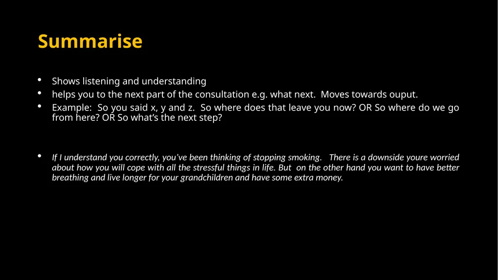 Mini Motivational Interviewing in the 10 minute - slide 28 of 38