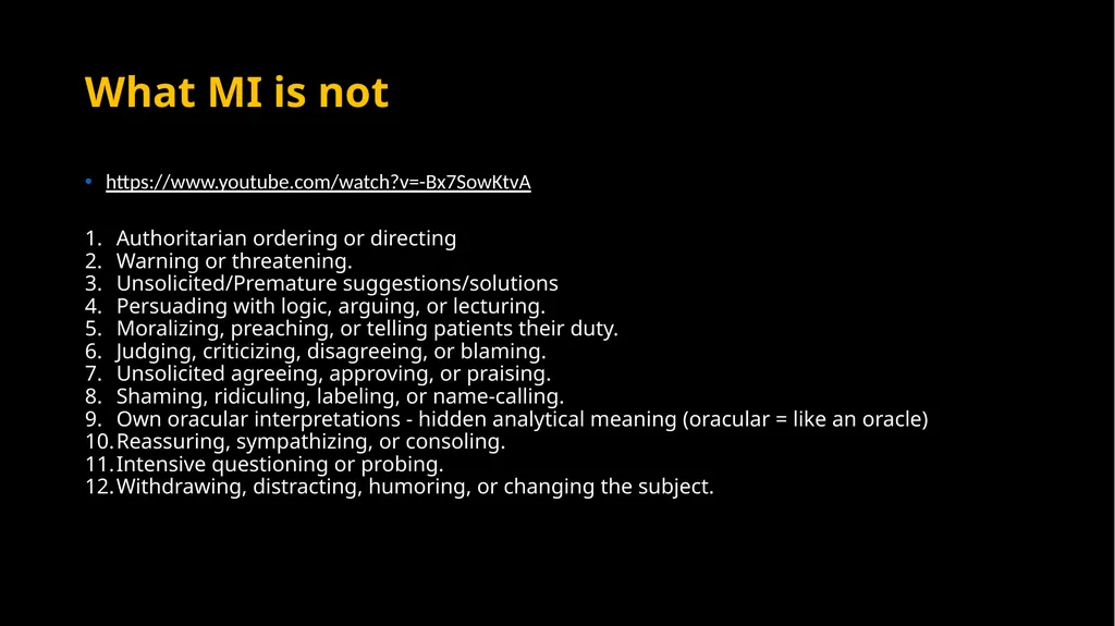 Mini Motivational Interviewing in the 10 minute - slide 5 of 38