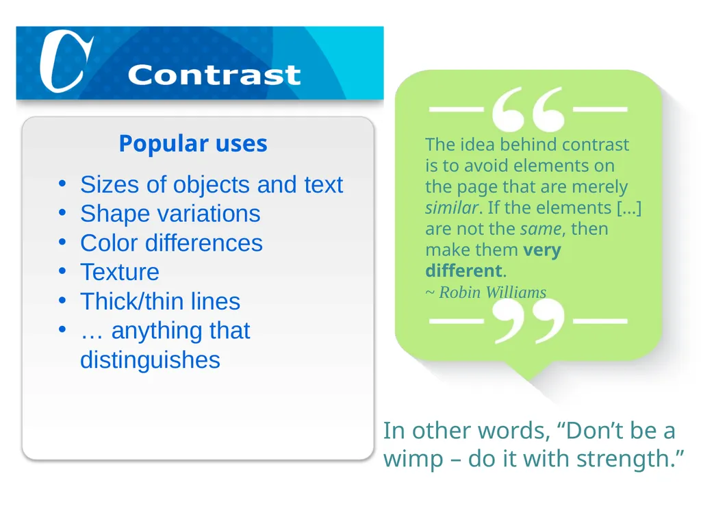 Underlying Principles of design Makes elements - slide 5 of 25