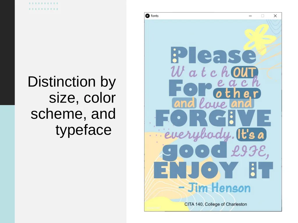 Underlying Principles of design Makes elements - slide 6 of 25