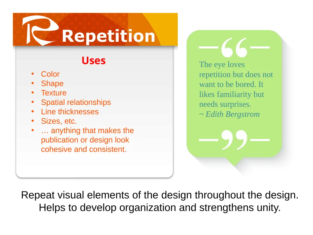 Underlying Principles of design Makes elements - slide 12 of 25