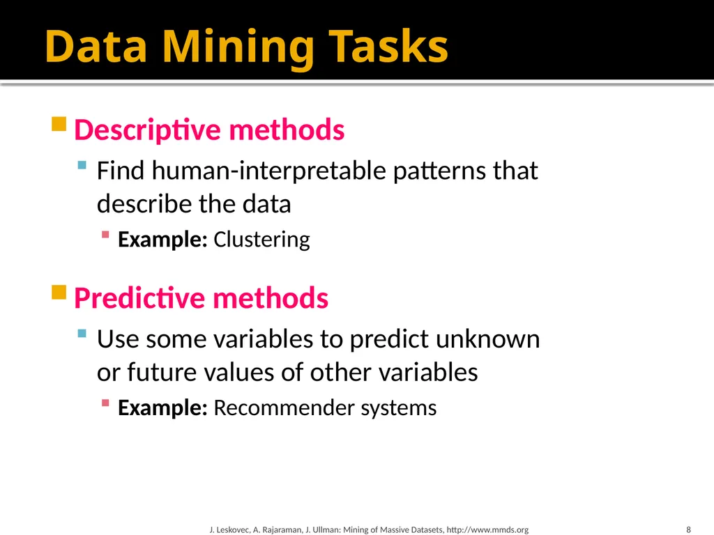 Mining of Massive Datasets: Course Introduction - slide 8 of 28