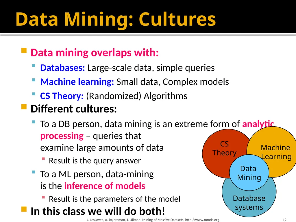 Mining of Massive Datasets: Course Introduction - slide 12 of 28