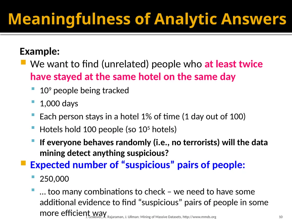 Mining of Massive Datasets: Course Introduction - slide 10 of 28