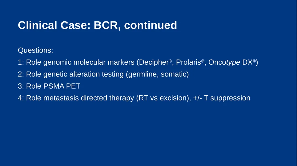 Treatment Intensification for Locally Advanced and - slide 47 of 48