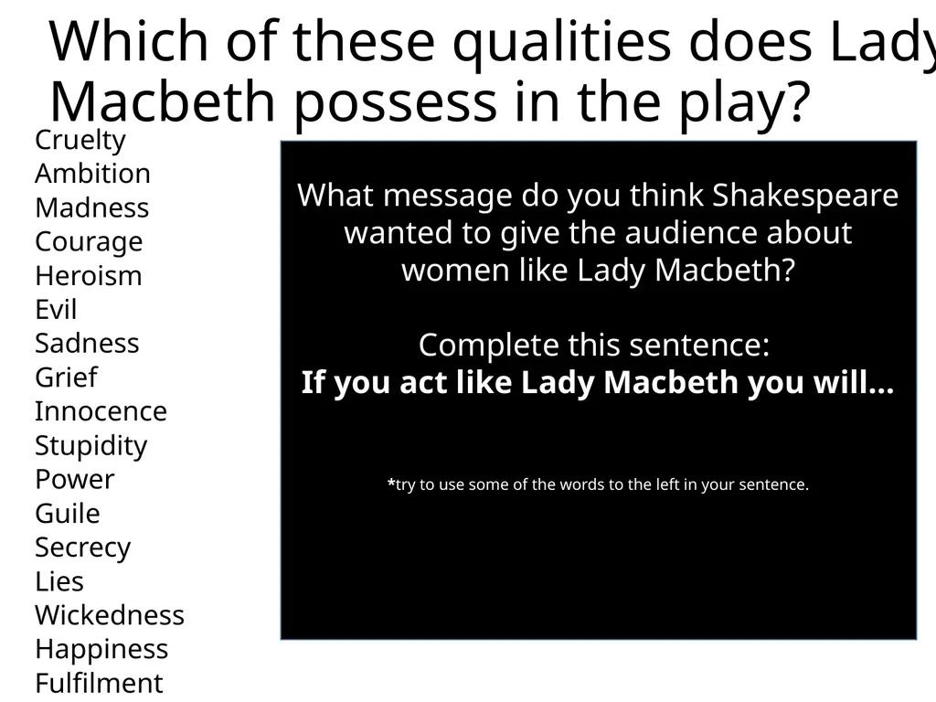 Imagine you are in your GCSE Literature exam, and - slide 5 of 13