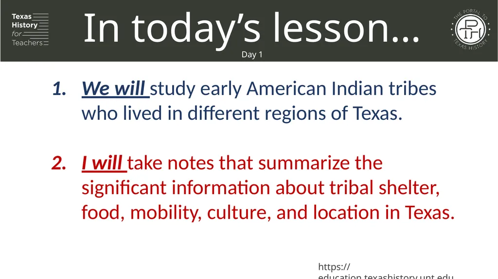 Unit 1: Natural Texas and Its People Lesson 5: - slide 6 of 24