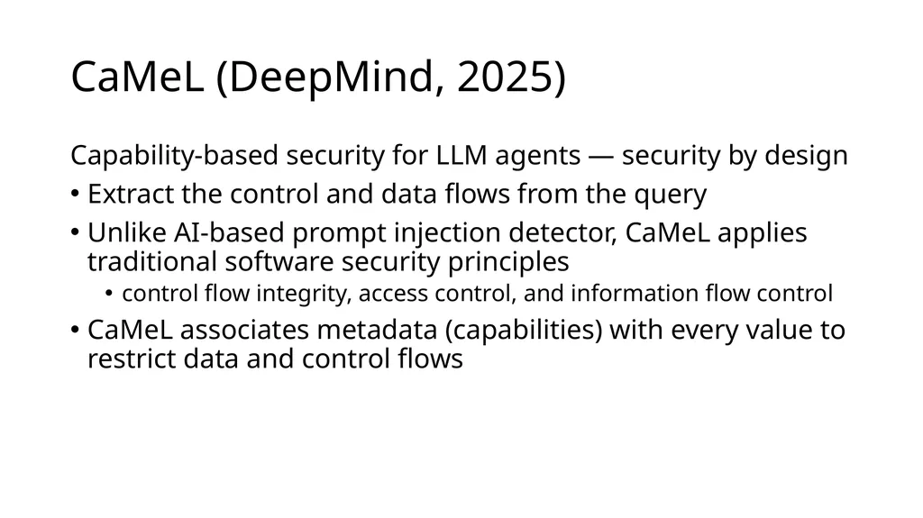 Large Language Model Agent Security COMP 4634 - slide 37 of 44