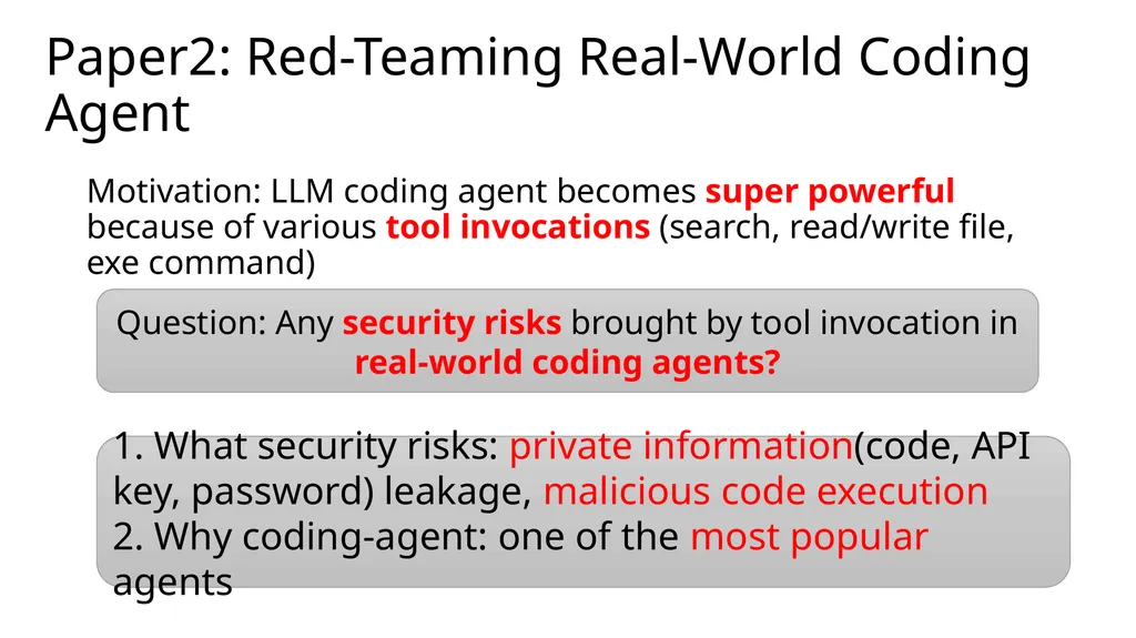 Large Language Model Agent Security COMP 4634 - slide 26 of 44