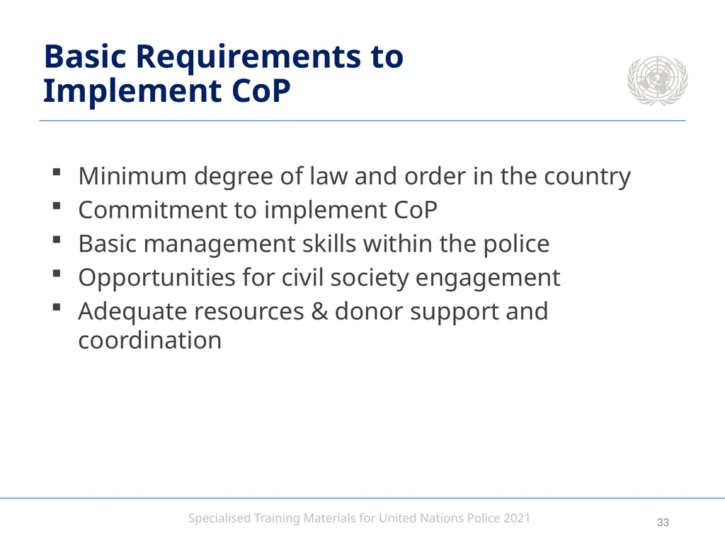 Aim To provide United Nations Police with an - slide 33 of 38